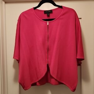 St. John Fuchsia Zip-Up Top